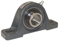 Browning - 2" ID, 8-13/16" OAL x 4-29/32" OAH Pillow Block - 6,601 Lb Static Cap, 9,752 Lb Dyn Cap, 6-15/16" Btw Mnt Hole Ctrs, 2-7/16" Base-to-Ctr Ht, Cast Iron - Exact Tool & Supply