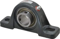 Browning - 1" ID, 5-1/2" OAL x 2-11/16" OAH Pillow Block - 1,651 Lb Static Cap, 2,801 Lb Dyn Cap, 4-1/8" Btw Mnt Hole Ctrs, 1-5/16" Base-to-Ctr Ht, Cast Iron - Exact Tool & Supply