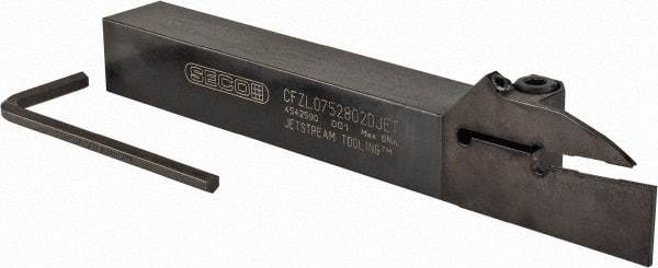 Seco - CFZL, Left Hand Cut, 3/4" Shank Height x 3/4" Shank Width, Indexable Turning Toolholder - 6" OAL, LC.. 2802.. Insert Compatibility, Series Multi-Directional Turning (MDT) - Exact Tool & Supply