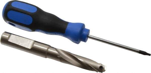Guhring - 29/64 to 0.472" Diam, 38.1mm Max Depth, 1/2" Shank Diam, 56mm Flute, Replaceable Tip Drill - HT 800 WP Insert, Series 4107 - Exact Tool & Supply