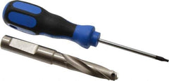 Guhring - 29/64 to 0.472" Diam, 38.1mm Max Depth, 1/2" Shank Diam, 56mm Flute, Replaceable Tip Drill - HT 800 WP Insert, Series 4107 - Exact Tool & Supply