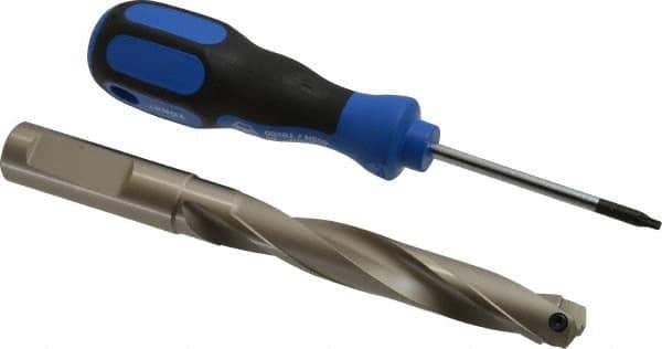 Guhring - 0.591 to 0.61" Diam, 80.3mm Max Depth, 15.88mm Shank Diam, 154mm OAL, Replaceable Tip Drill - HT 800 WP Insert, Series 4108 - Exact Tool & Supply