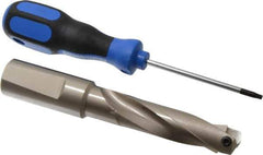 Guhring - 0.827 to 0.846" Diam, 68.6mm Max Depth, 1" Shank Diam, 101mm Flute, Replaceable Tip Drill - HT 800 WP Insert, Series 4107 - Exact Tool & Supply