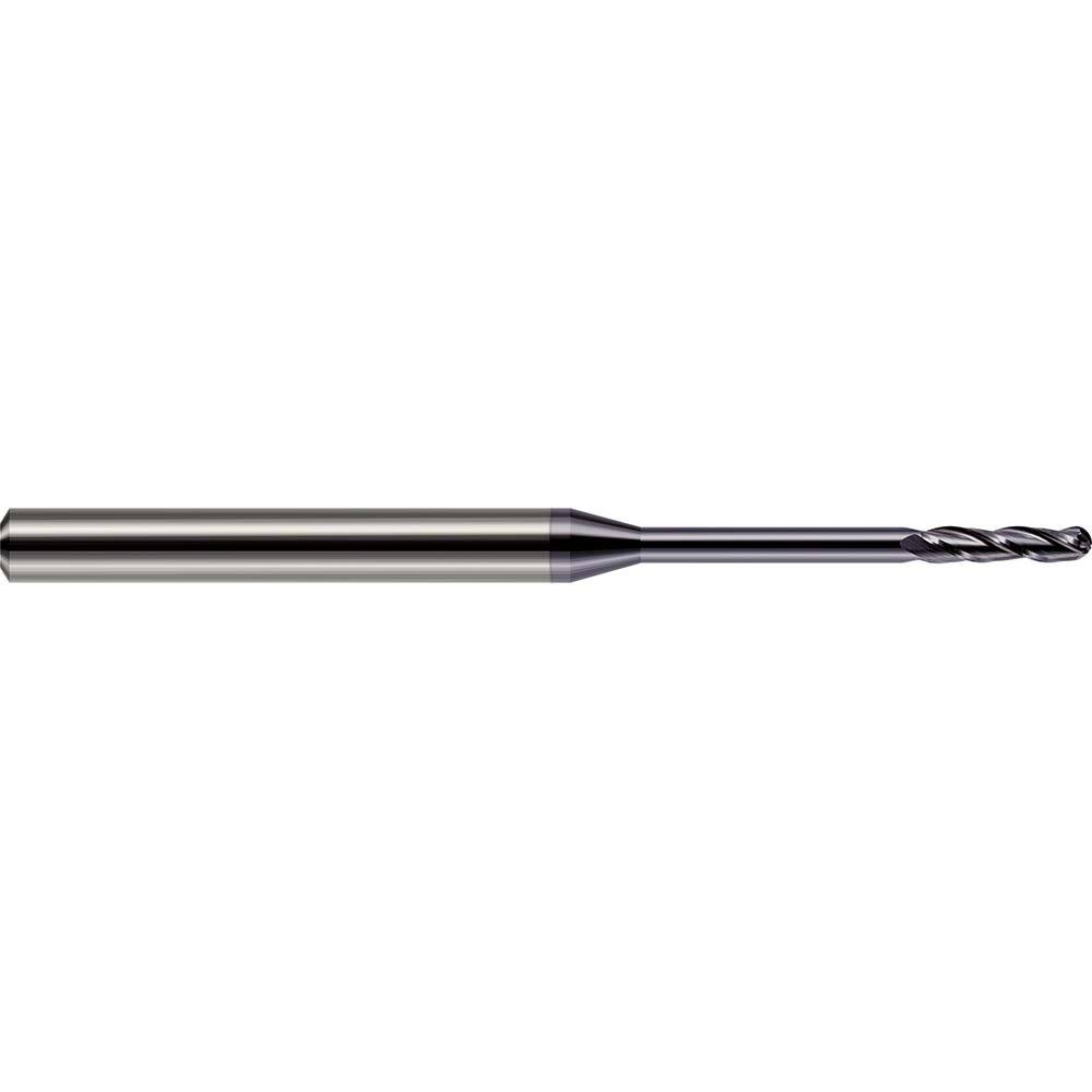 Harvey Tool - Ball End Mills; Mill Diameter (Inch): 5/64 ; Mill Diameter (Decimal Inch): 0.0780 ; Number of Flutes: 3 ; Length of Cut (Inch): 1/2 ; Length of Cut (Decimal Inch): 0.5000 ; Material: Solid Carbide - Exact Tool & Supply