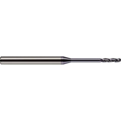 Harvey Tool - 3/32" Diam, 3/4" LOC, 3 Flute Solid Carbide Ball End Mill - Exact Tool & Supply