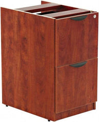 ALERA - 15-5/8" Wide x 28-1/2" High x 28-1/2" Deep, 2 Drawer Full Pedestal - Woodgrain Laminate, Medium Cherry - Exact Tool & Supply