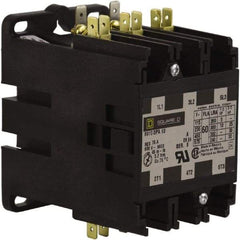 Square D - 3 Pole, 60 Amp Inductive Load, Definite Purpose Contactor - 75 Amp Resistive Rating - Exact Tool & Supply