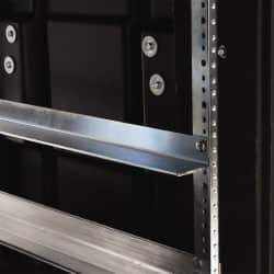 SKB Corporation - Tool Box Steel Rack Accessories - 2" Wide x 1-1/4" Deep x 19-1/2" High, Black, For 20" Shock Racks - Exact Tool & Supply