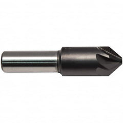 M.A. Ford - 1/2" Head Diam, 3/8" Shank Diam, 6 Flute 60° High Speed Steel Countersink - Exact Tool & Supply