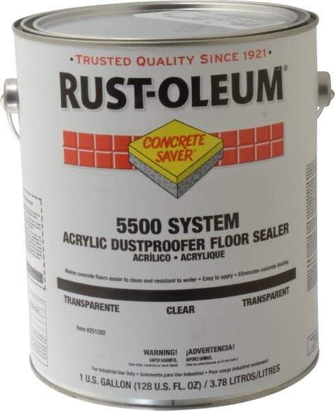 Rust-Oleum - 1 Gal Can Semi Gloss Clear Sealer - <100 g/L VOC Content - Exact Tool & Supply