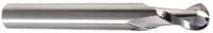Onsrud - 5/16" Cutting Diam x 1/2" Length of Cut, 2 Flute, Upcut Spiral Router Bit - Uncoated, Right Hand Cut, Solid Carbide, 3" OAL x 5/16" Shank Diam, Ball End Taper, 30° Helix Angle - Exact Tool & Supply