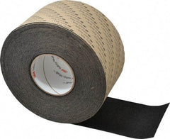 3M - Black Solid Color Anti-Slip Vinyl Tape - 4" Wide x 60' Long - Exact Tool & Supply
