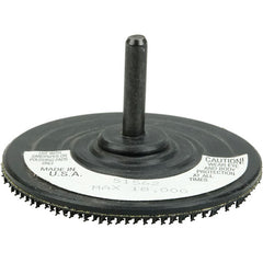 3″ Back-up Pad for Hook and Loop Surface Conditioning Disc, 1/4″ Stem - Exact Tool & Supply