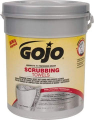GOJO - Pre-Moistened Hand Cleaning Wipes - Canister, 12-1/4" x 10-1/2" Sheet Size, Red - Exact Tool & Supply