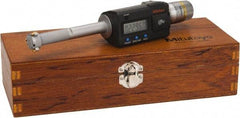 Mitutoyo - 0.65" to 0.8", IP65, TiN Finish, Electronic Inside Micrometer - 0.00005" Resolution, 0.0001" Accuracy - Exact Tool & Supply