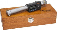 Mitutoyo - 1" to 1.2", IP65, TiN Finish, Electronic Inside Micrometer - 0.00005" Resolution, 0.00015" Accuracy - Exact Tool & Supply
