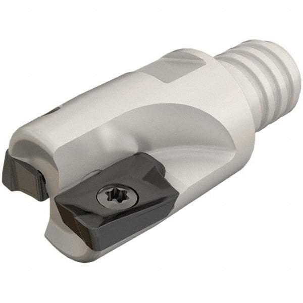Iscar - 3/4" Cut Diam, 0.39" Max Depth of Cut, 0.96" OAL, Indexable Square Shoulder End Mill - HM90 AP.. 1003.. Inserts, T12 Modular Connection, 90° Lead Angle, Series Heli2000, Multimaster - Exact Tool & Supply