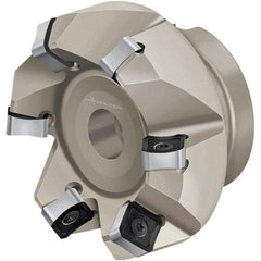 Walter - 80mm Cut Diam, 27mm Arbor Hole, 9mm Max Depth of Cut, Indexable Chamfer & Angle Face Mill - 6 Inserts, SN . X 1606 . . Insert, Right Hand Cut, 6 Flutes, Through Coolant, Series Xtra-tec - Exact Tool & Supply