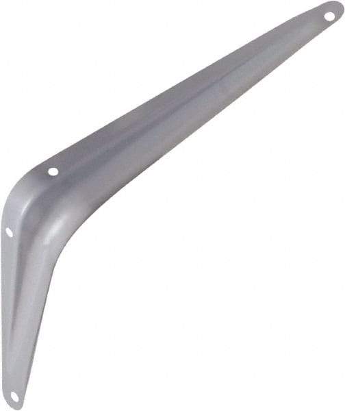 National Mfg. - 100 Lb Capacity, Gray Shelf Brackets - 6" Long x 8" High x 1.667" Wide - Exact Tool & Supply