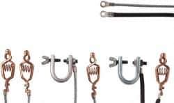 Justrite - Drum Bondwires End Style: Alligator Clip Both Ends Length (Feet): 3.00 - Exact Tool & Supply
