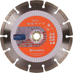 Husqvarna - 7" Diam, 5/8 & 7/8" Arbor Hole Diam, Continuous Edge Tooth Wet & Dry Cut Saw Blade - Diamond-Tipped, Fast Cutting Action, Standard Round Arbor - Exact Tool & Supply