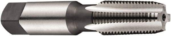 DORMER - 3/8-18 NPTF Thread, 4 Flute Standard Pipe Tap - 80mm OAL, 27mm Thread Length, Bright Finish, High Speed Steel - Exact Tool & Supply