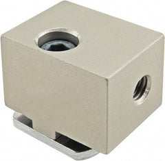 80/20 Inc. - Open Shelving Panel Mount Block - Aluminum, Clear Anodized Finish, Use with 40 Series & Bolt Kit 13-8316 - Exact Tool & Supply