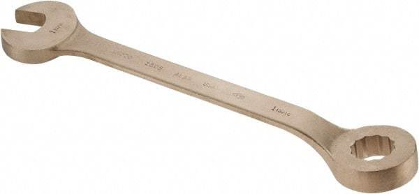 Ampco - 1-13/16" 12 Point Offset Combination Wrench - 15° Offset Angle, 22-3/4" OAL, Aluminum Bronze, Plain Finish - Exact Tool & Supply