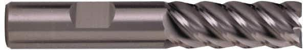Kennametal - 5/8", 6 Flute, Single End, Solid Carbide, 0.04" Corner Radius End Mill - 5" OAL, 20° Helix, Right Hand Flute, 0.033" LOC, Right Hand Cut, 2" Extended Reach - Exact Tool & Supply