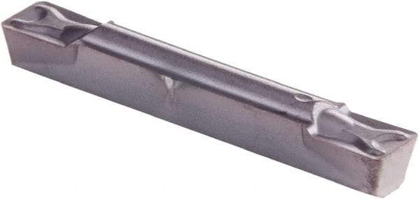 Kennametal - 0305G GMN Grade KCU10, 3.05mm Cutting Width Carbide Grooving Insert - 3.51mm Max Depth of Cut, Neutral, 0.41mm Corner Radius, AlTiN Finish - Exact Tool & Supply