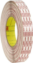 3M - 1" x 60 Yd Rubber Adhesive Double Sided Tape - 6 mil Thick, Polypropylene Film Liner, Series 476XL - Exact Tool & Supply