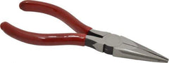 Proto - 5-9/16" OAL, 1-11/16" Jaw Length x 1/2" Jaw Width, Long Nose Needle Nose Pliers - Serrated Jaw, Plastisol Handles - Exact Tool & Supply