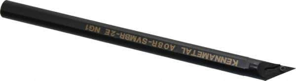 Kennametal - 24.89mm Min Bore Diam, 203.2mm OAL, 1/2" Shank Diam, A-SVMB Indexable Boring Bar - VB.. Insert, Screw Holding Method - Exact Tool & Supply