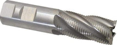 Interstate - 1" Diam, Fine Pitch, 2" LOC, 5 Flute Cobalt Roughing Square End Mill - Uncoated, 4-1/2" OAL, 1" Shank Diam, Single End - Exact Tool & Supply