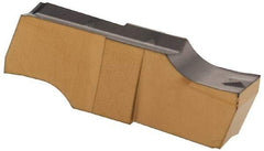 Iscar - 270010GIPI Grade IC808, 2.7mm Cutting Width Carbide Grooving Insert - Neutral, 0.1mm Corner Radius, TiAlN Finish - Exact Tool & Supply