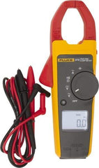 Fluke - 373, CAT IV, CAT III, Digital True RMS Clamp Meter with 1.26" Clamp On Jaws - 600 VAC/VDC, 600 AC Amps, Measures Voltage, Capacitance, Current, Resistance - Exact Tool & Supply