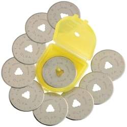Olfa - 10 Piece Tool Steel Rotary Blade - 28mm OAL - Exact Tool & Supply