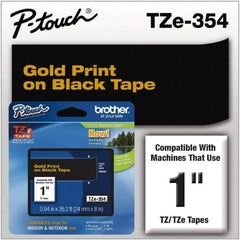 Brother - 1" Wide, Black Tape Cassette - For Label Maker - Exact Tool & Supply