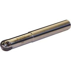 Tool-Flo - 3/4" Cut Diam, 3/4" Shank Diam, 6.281" OAL, Indexable Ball Nose End Mill - 1-3/4" Head Length, Straight Shank, TBN Toolholder, TBNR 750, TBRR 750 Insert - Exact Tool & Supply
