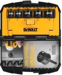 DeWALT - 5 Piece, 3" to 1-3/8" Saw Diam, Impact Rated Hole Saw Kit - Bi-Metal, Toothed Edge, Includes 5 Hole Saws - Exact Tool & Supply