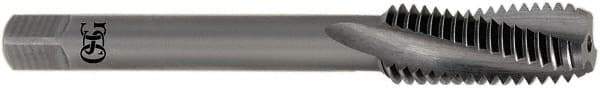 OSG - M3x0.50 3 Flute Modified Bottoming Spiral Flute Tap - Solid Carbide, Bright Finish, 46mm OAL, Right Hand Flute, Right Hand Thread, H3, Series 389 - Exact Tool & Supply
