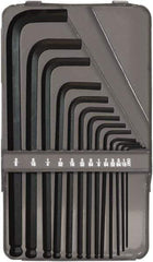 Bondhus - 13 Piece L-Key Ball End Hex Key Set - Hex Range 0.05 to 3/8", 7-1/2" OAL, Protanium High Torque Steel - Exact Tool & Supply