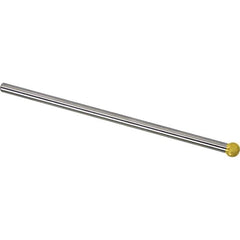 Made in USA - 3/8" Cut Diam, 1/4" Shank Diam, Ball Head Single Cut Burr - Carbide, 5/16" LOC, 6-3/8" OAL - Exact Tool & Supply
