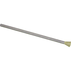 Made in USA - 1/2" Cut Diam, 1/4" Shank Diam, Inverted Cone Head Double Cut Burr - Carbide, 1/2" LOC, 6-1/2" OAL - Exact Tool & Supply