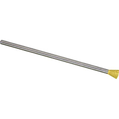 Made in USA - 1/2" Cut Diam, 1/4" Shank Diam, Inverted Cone Head Double Cut Burr - Carbide, 1/2" LOC, 6-1/2" OAL - Exact Tool & Supply