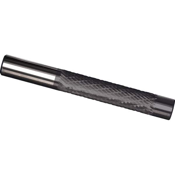 Made in USA - 1/2" Diam, 2" LOC, Solid Carbide Diamond Pattern Router Bit - Right Hand Cut, 4" OAL, 1/2" Shank Diam, Use on Cast Iron, Stainless, Steel, Titanium - Exact Tool & Supply
