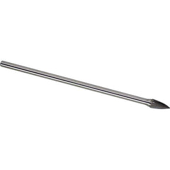 Made in USA - 1/2" Cut Diam, 0.2362" Shank Diam, Tree Head Single Cut Burr - Carbide, 25mm LOC, 175mm OAL - Exact Tool & Supply