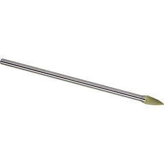 Made in USA - 1/2" Cut Diam, 1/4" Shank Diam, Tree Head Single Cut Burr - Carbide, 1" LOC, 6-3/4" OAL - Exact Tool & Supply