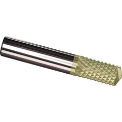 Made in USA - 1/4" Diam, 1" LOC, Drill Point End, Solid Carbide Diamond Pattern Router Bit - Right Hand Cut, 3" OAL, 1/4" Shank Diam, Use on Carbon & Honeycomb, Carbon Fiber, Composite, Fiberglass, Graphite - Exact Tool & Supply