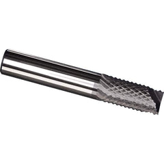 Made in USA - 3/32" Diam, 3/8" LOC, End Mill End, Solid Carbide Diamond Pattern Router Bit - Right Hand Cut, 1-1/2" OAL, 1/8" Shank Diam, Use on Carbon & Honeycomb, Carbon Fiber, Composite, Fiberglass, Graphite - Exact Tool & Supply